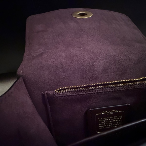 Coach Parker Black Quilted Satchel with Gold Chain - Picture 14 of 15